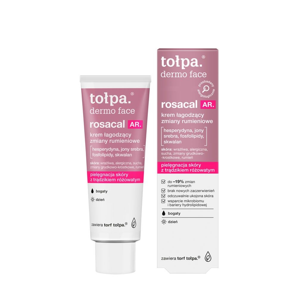 Tołpa. Rosacal AR. Krem łagodzący zmiany rumieniowe na dzień, bogaty, 40 ml