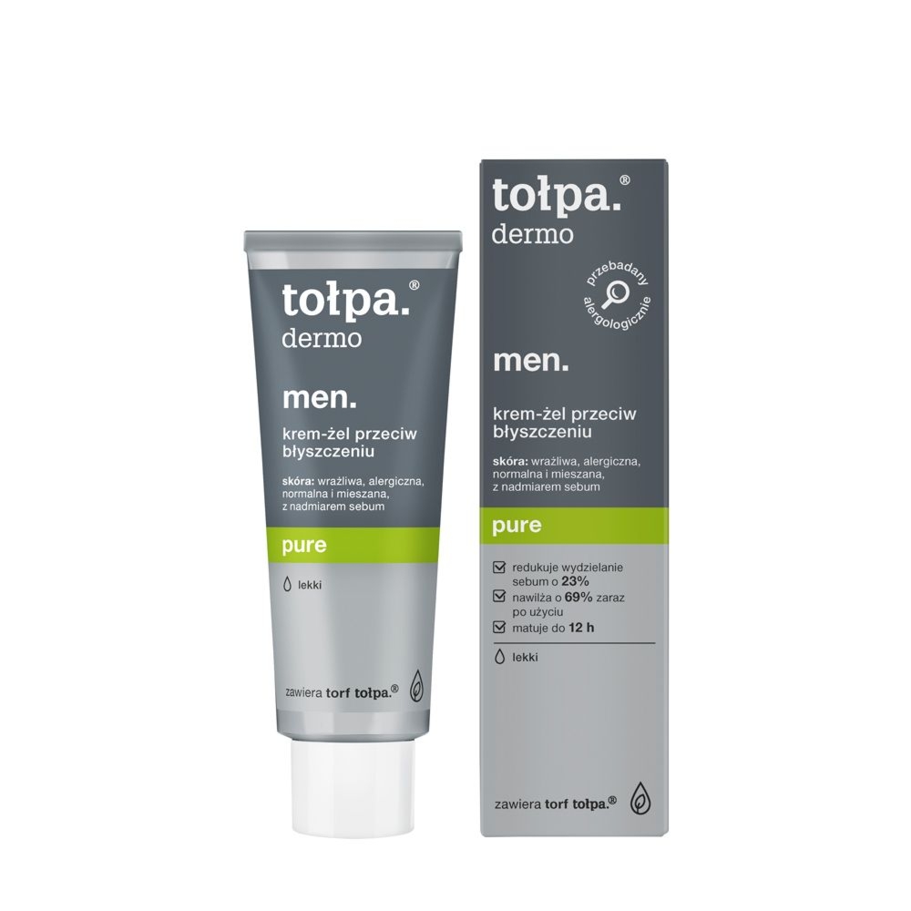 Tołpa. Pure. Krem-żel przeciw błyszczeniu, LEKKI, 40 ml