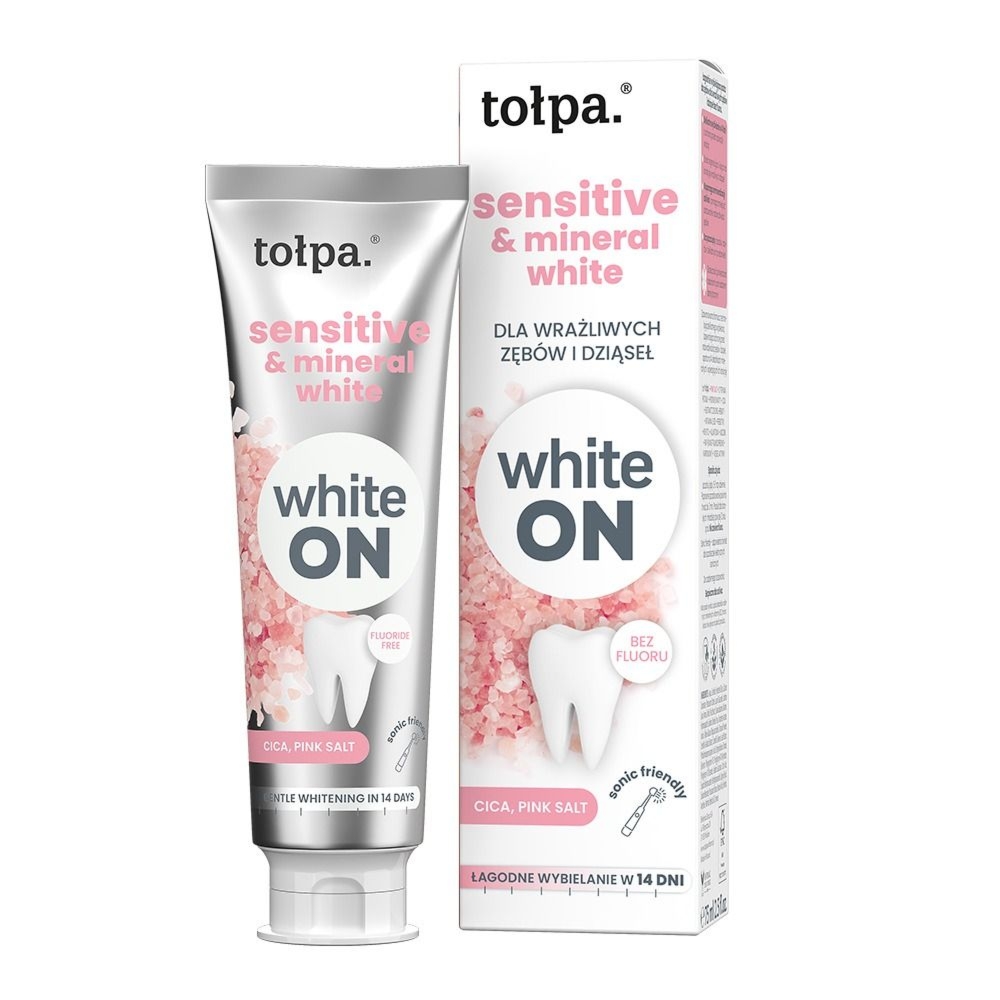 Tołpa. Sensitive & mineral white pasta do zębów dla wrażliwych zębów i dziąseł, 75 ml​