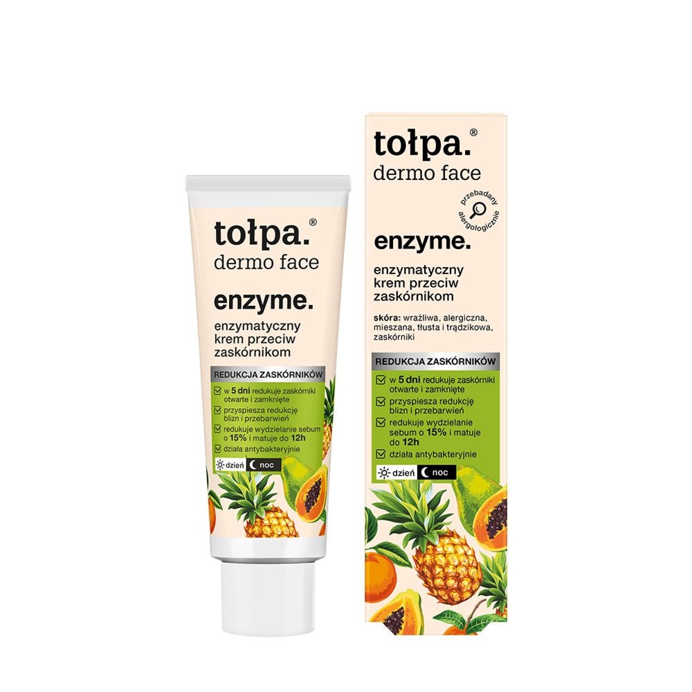 Tołpa. Enzyme. Enzymatyczny krem przeciw zaskórnikom, 40 ml. Najniższa cena (minione 30 dni): 23,99 zł