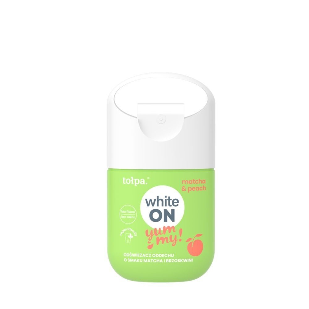 Tołpa. Yummy! odświeżacz oddechu o smaku matcha i brzoskwini, 20 ml