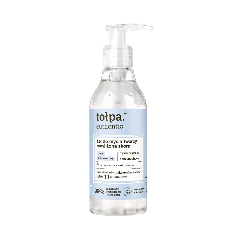 Tołpa. Authentic żel do mycia twarzy nawilżona skóra, 195 ml