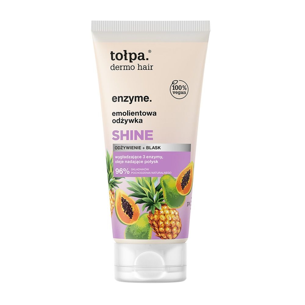 Tołpa. Enzyme. Emolientowa odżywka SHINE, 200 ml. Najniższa cena (z 30 dni): 23,09 zł