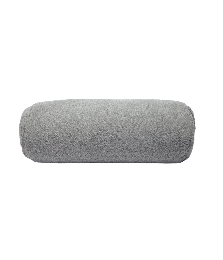 Okrągły bolster Manduka z Wełny Merino Wool Grey