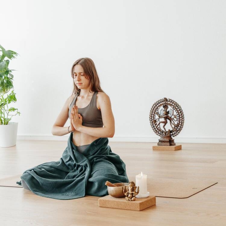 Koc do jogi ASANA - błękitny