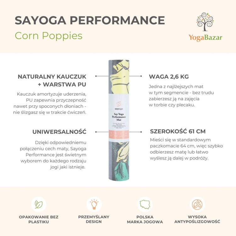 Mata do jogi Sayoga Performance - Corn Poppies