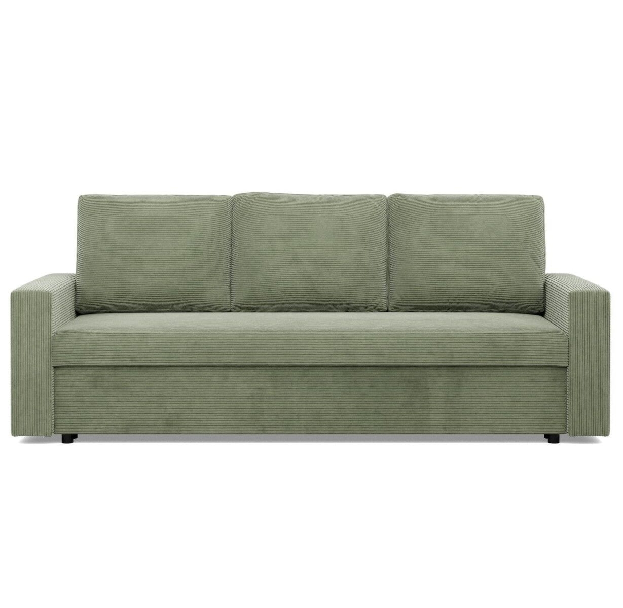 Kanapa 3 osobowa, BLOM, sztruks, 220x92x92 cm, oliwkowy