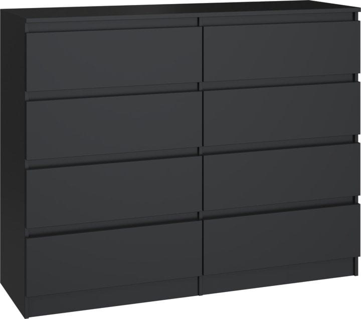 Komoda do sypialni, salonu, M8, 120x40x97 cm, czerń