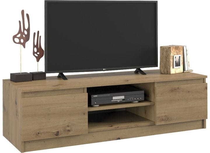 Szafka pod telewizor, stolik rtv, malwa, 120x40x36 cm, dąb artisan