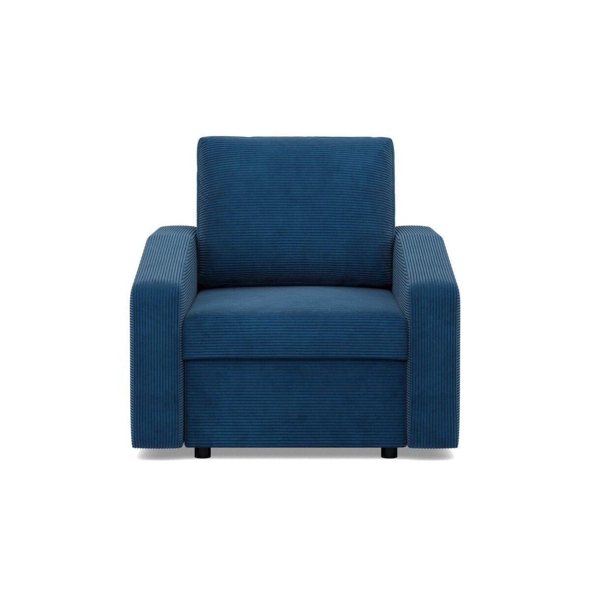 Fotel do salonu, BLOM, sztruks, 83x92x92 cm, granatowy