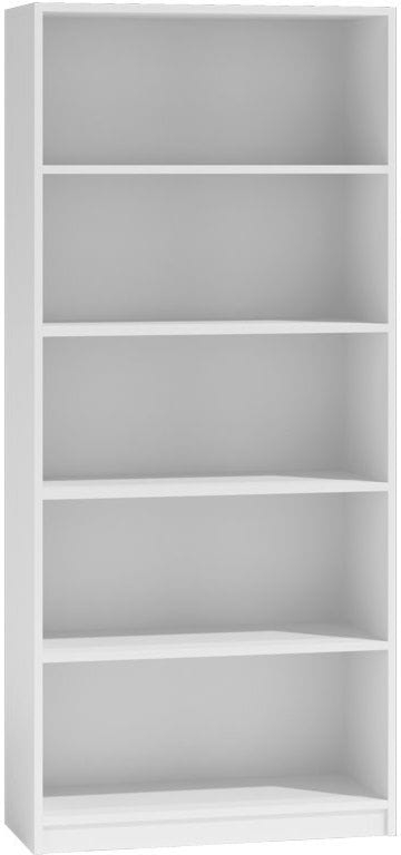 Regał, szafka, biblioteczka, R80, 80x30x182 cm, biel, mat