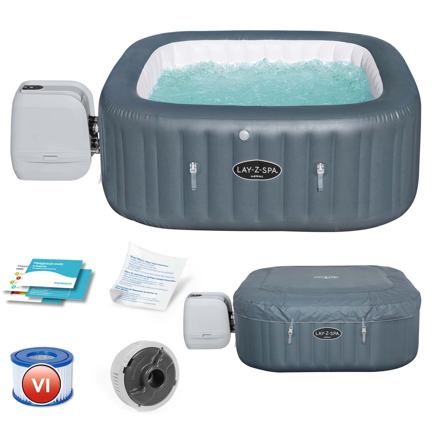 Dmuchane SPA z masażem i podgrzewaczem wody, 6 osobowe, Bestway 180x71 cm