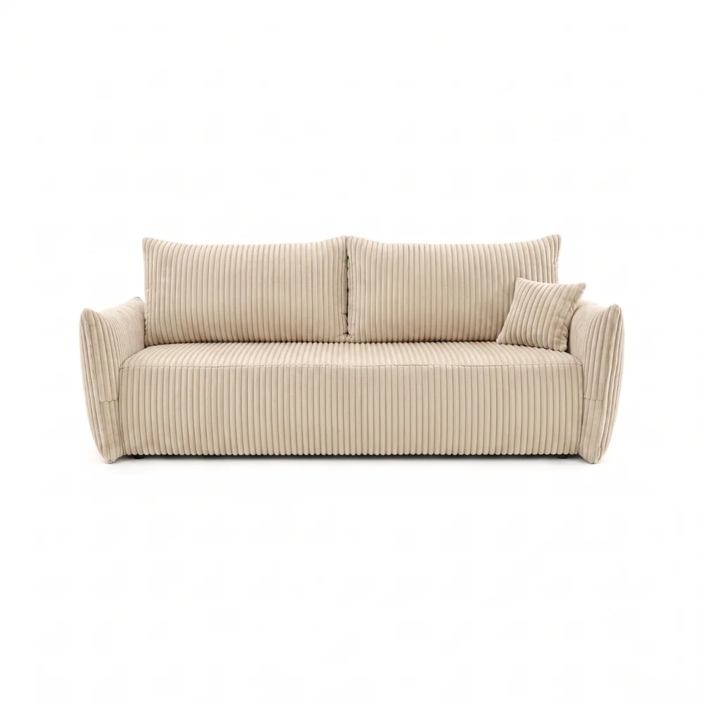 Kanapa dwuosobowa, sztruks, SERANO, 230x112x92 cm, beżowy