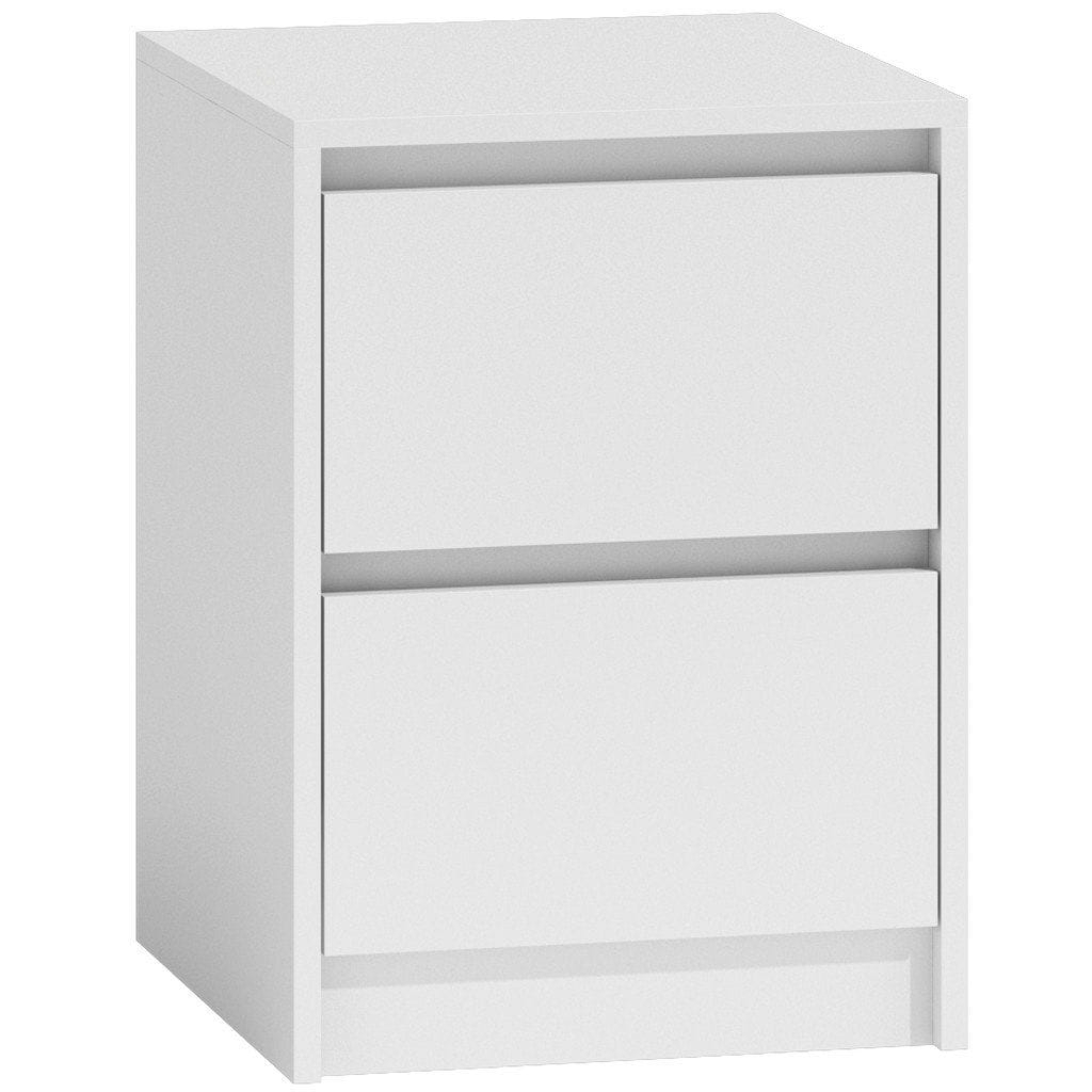 Szafka nocna, stolik, KARO K2, 40x43x55 cm, biel, mat