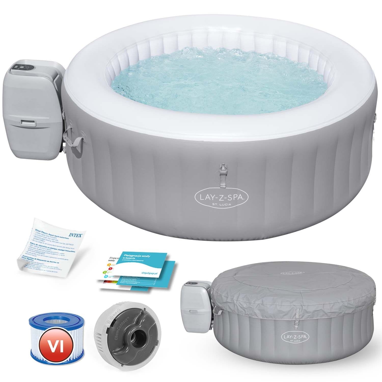 Dmuchane SPA z masażem i podgrzewaczem wody, 3 osobowe, Bestway, 170x66 cm