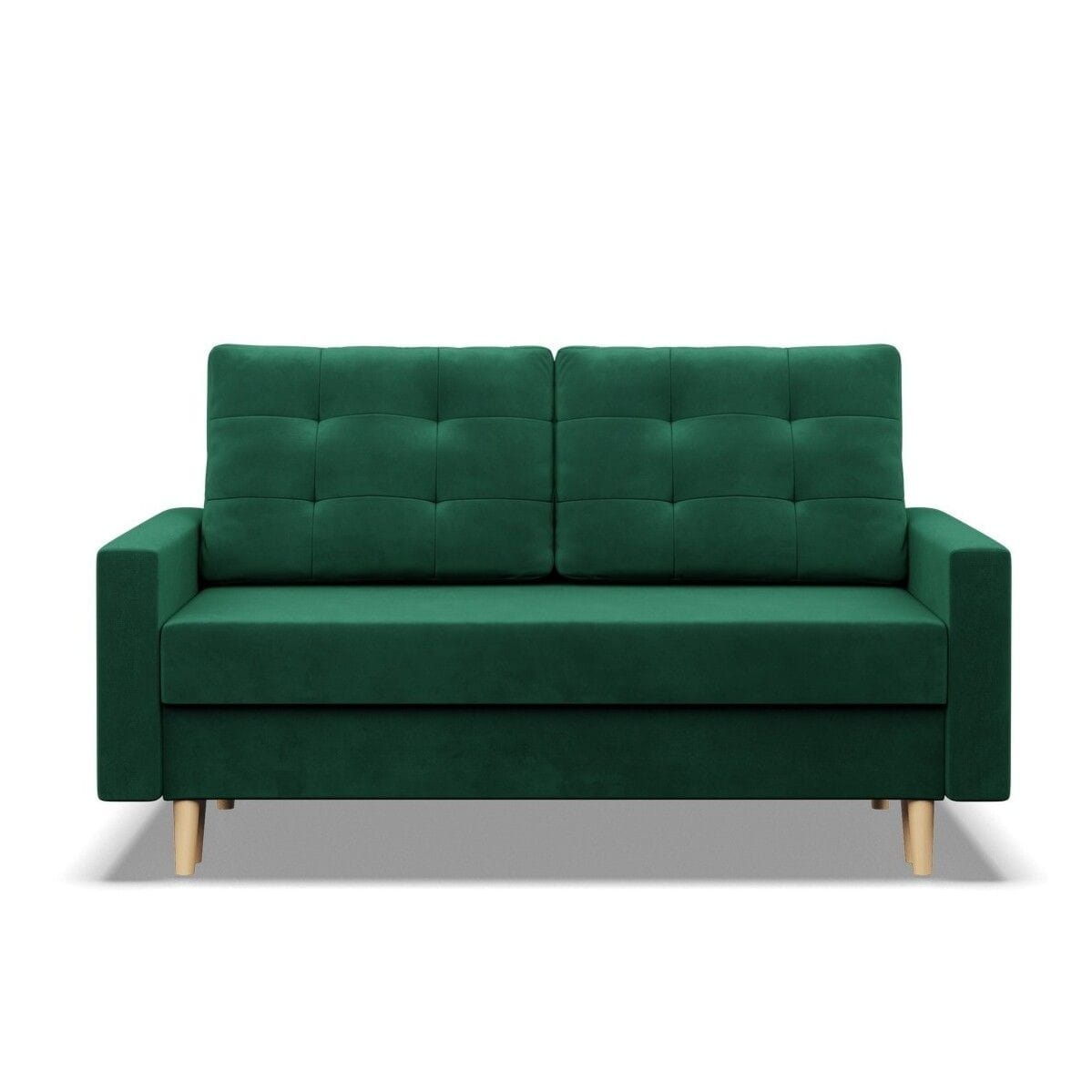 Sofa rozkładana, MILO, velvet, 152x92x92 cm, butelkowa zieleń