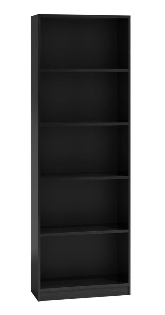 Regał, szafka, biblioteczka, R40, 40x30x182 cm, czerń, mat