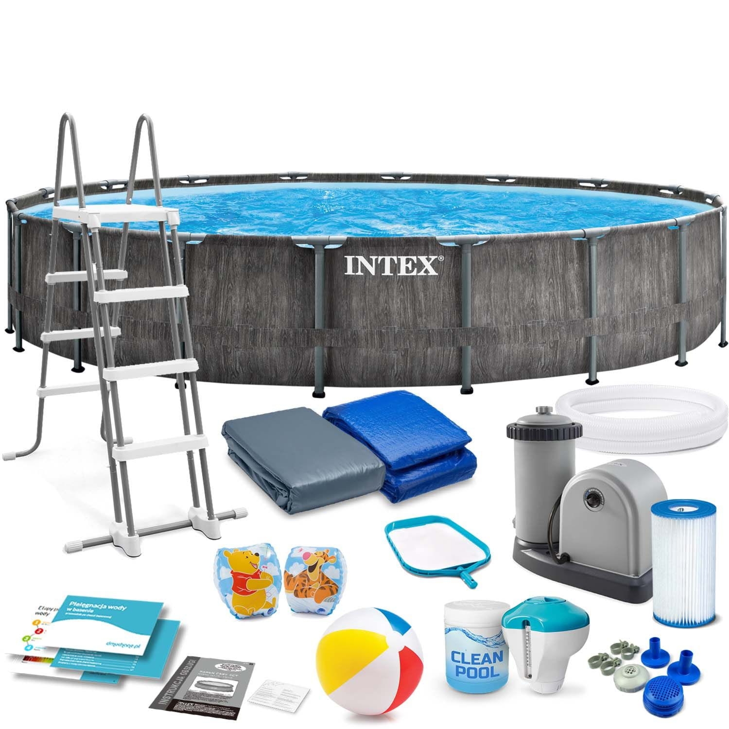 Basen ogrodowy stelażowy, 18w1, Intex, 549x122 cm