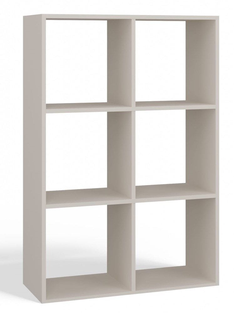 Regał komorowy, 2x3, Malax, 110x30x75 cm, beżowy, mat