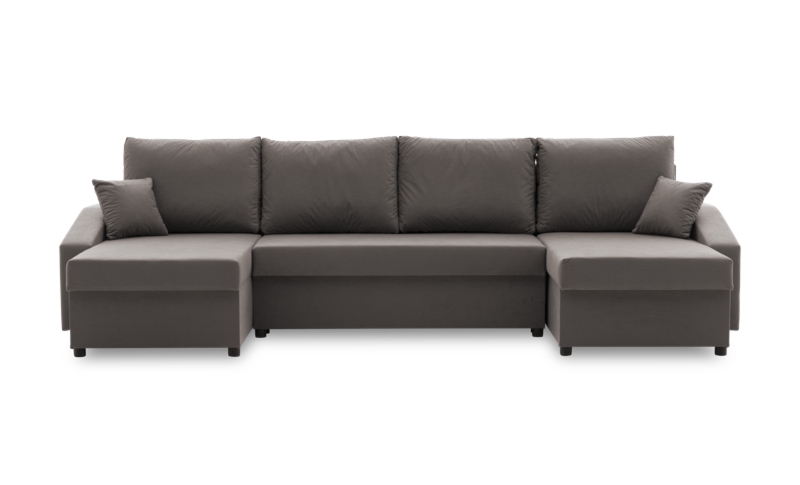 Duży narożnik, MONTERO Plus, 302x138x75 cm, szary