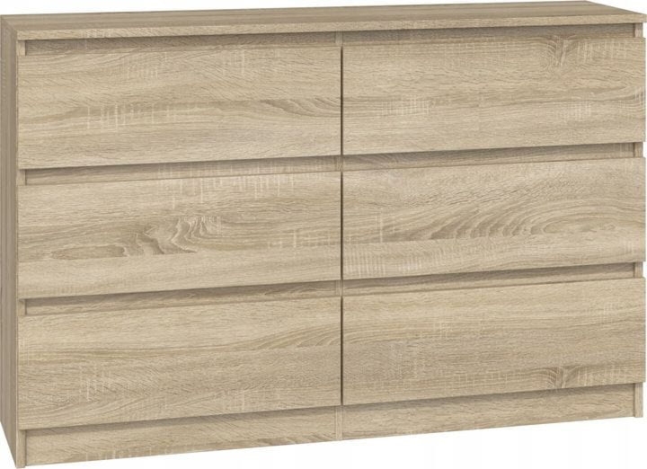 Komoda do sypialni, salonu, M6, 120x30x77 cm, dąb sonoma