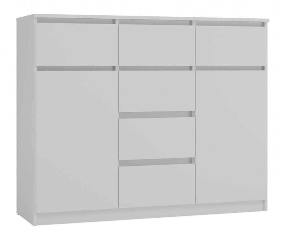 Nowoczesna komoda, Malwa, 120x40x100 cm, biały