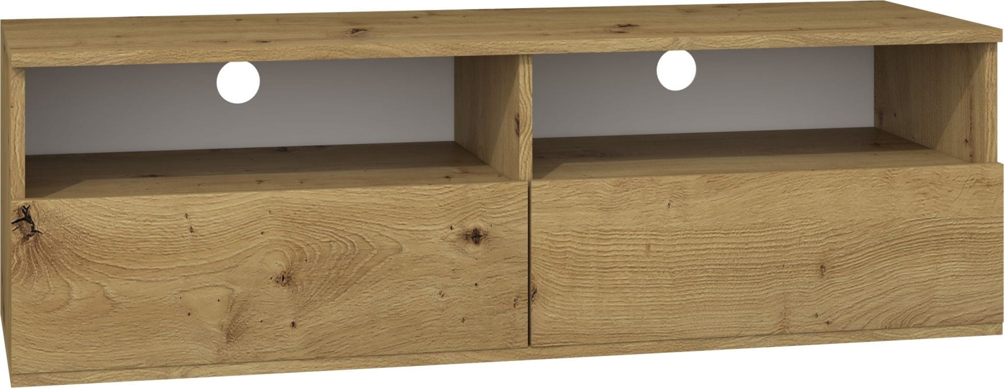 Szafka pod telewizor, stolik rtv, rumba, 120x40x38 cm, dąb artisan