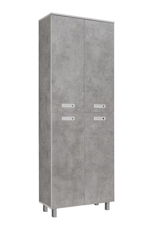 Duża szafa do biura, pokoju, Tim, 80x38x220 cm, jasnoszary, mat