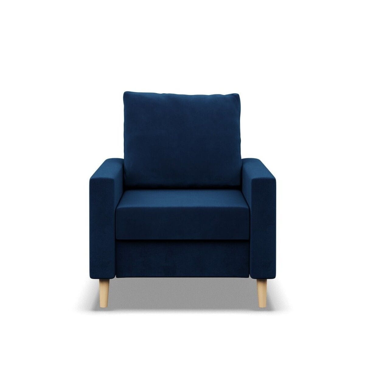 Fotel skandynawski, MILO, velvet, 75x92x92 cm, granatowy