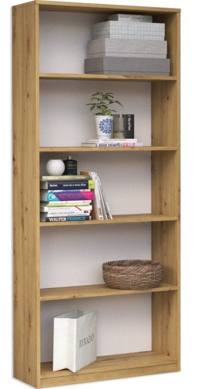 Regał, szafka, biblioteczka, R60, 60x30x182 cm, dąb artisan