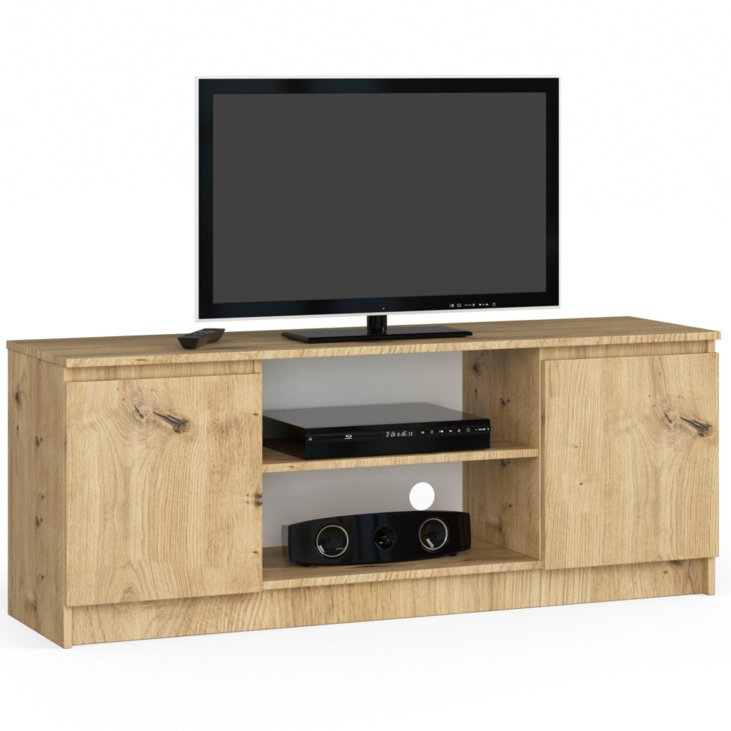 Szafka rtv, stolik, NOVA, 140x40x55 cm, dąb artisan, mat