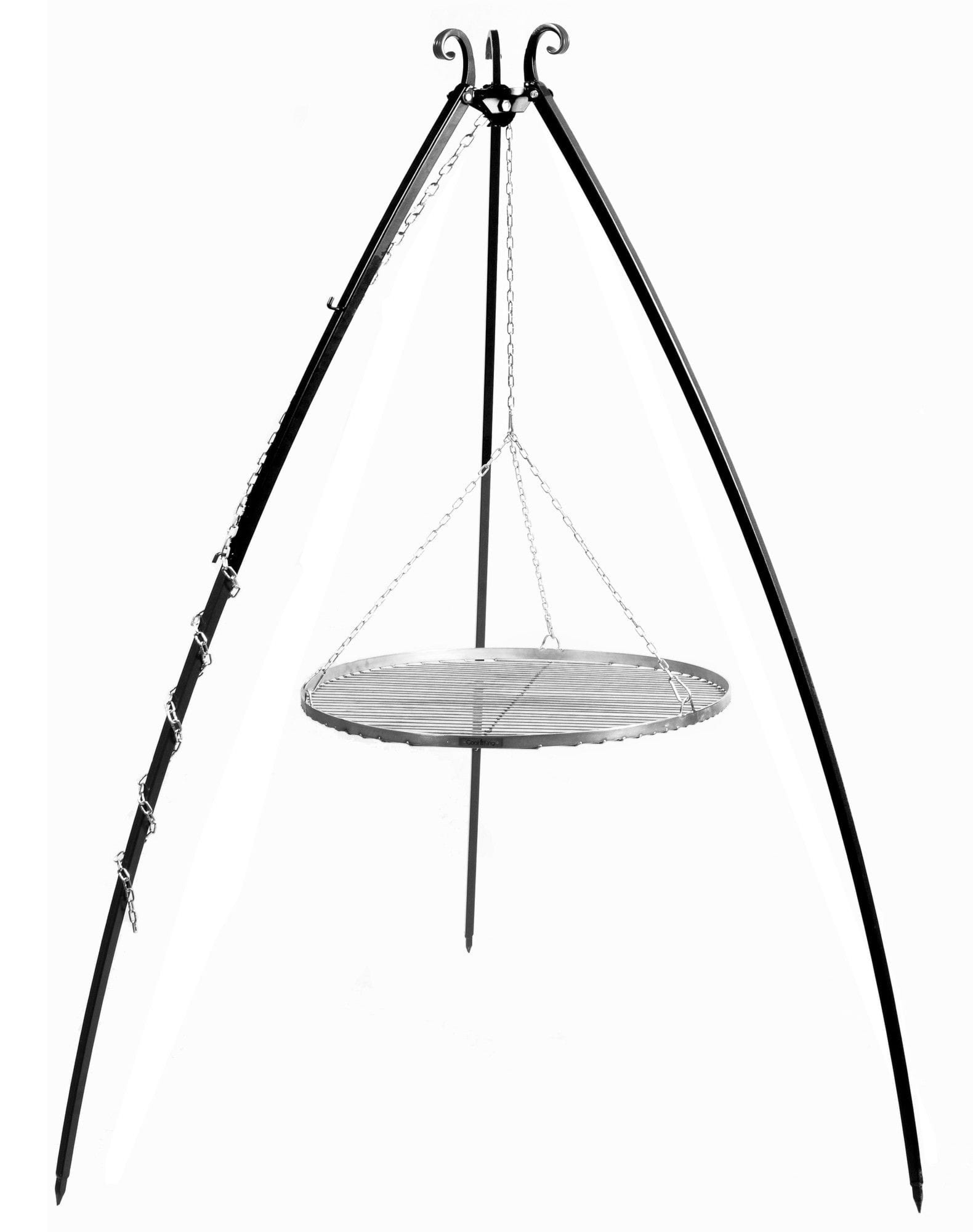 Grill na trójnogu 200 cm, LARGO, ruszt stal nierdzewna, 60 cm