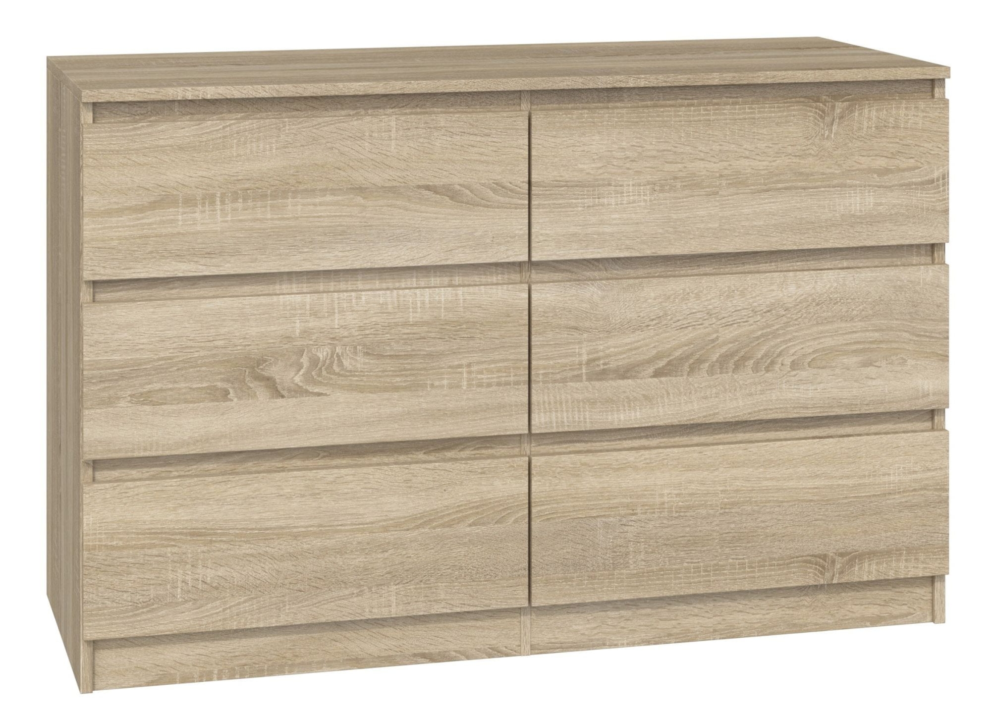 Komoda do sypialni, salonu, M6, 120x30x77cm, dąb sonoma