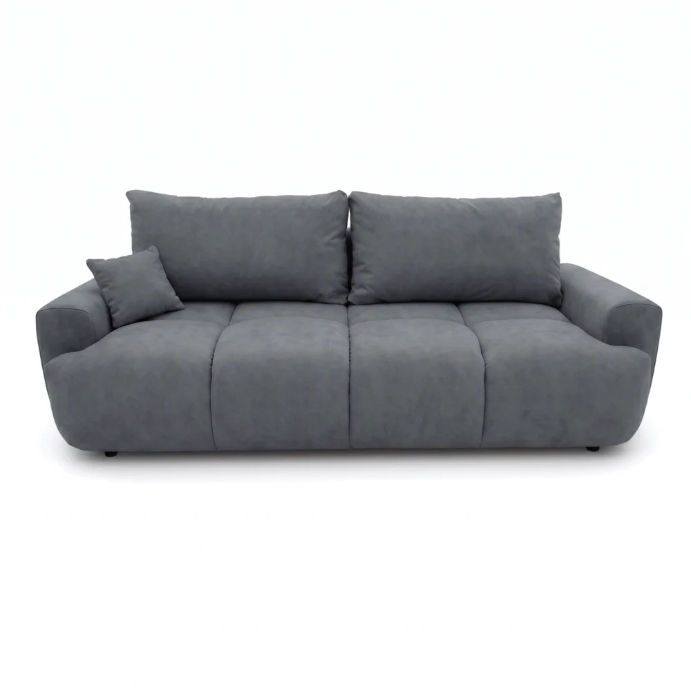 Kanapa, PELAGO, velvet, 239x102x93 cm, ciemny szary