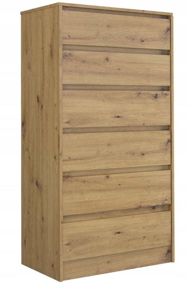 Komoda do sypialni, pokoju, K6, 70x43x140 cm, dąb artisan