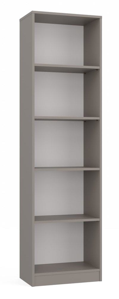 Klasyczny regał na książki, R50, 50x30x182 cm, szary, mat