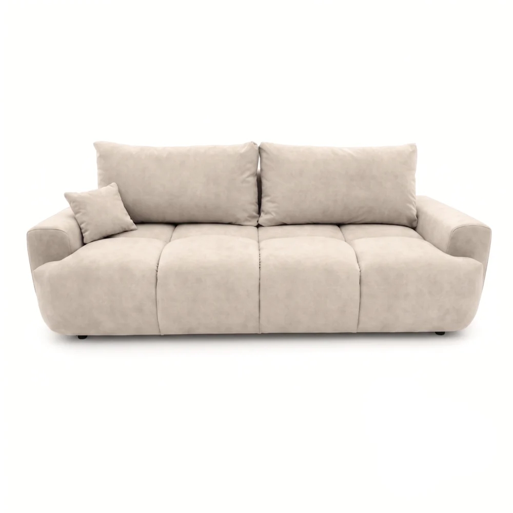 Kanapa, PELAGO, velvet, 239x102x93 cm, beżowy