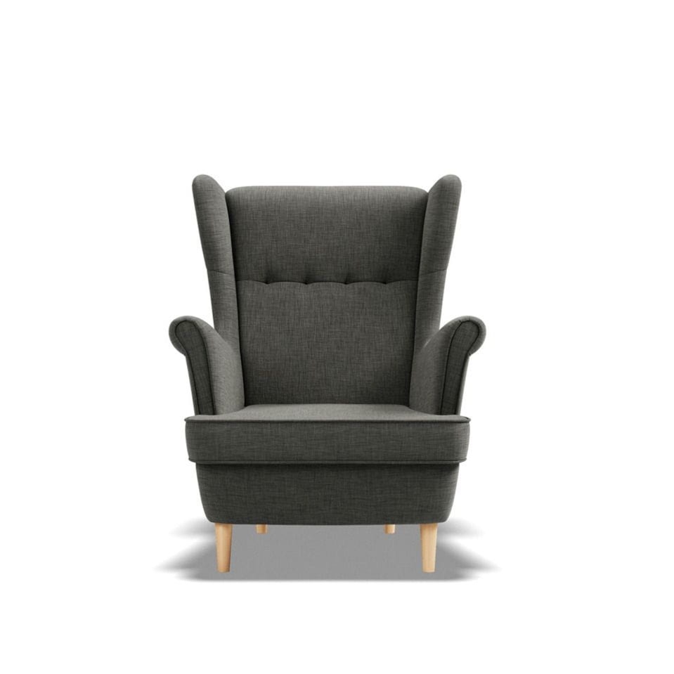 Fotel skandynawski, Myso mini dla dzieci, 54x60x73 cm, ciemny szary