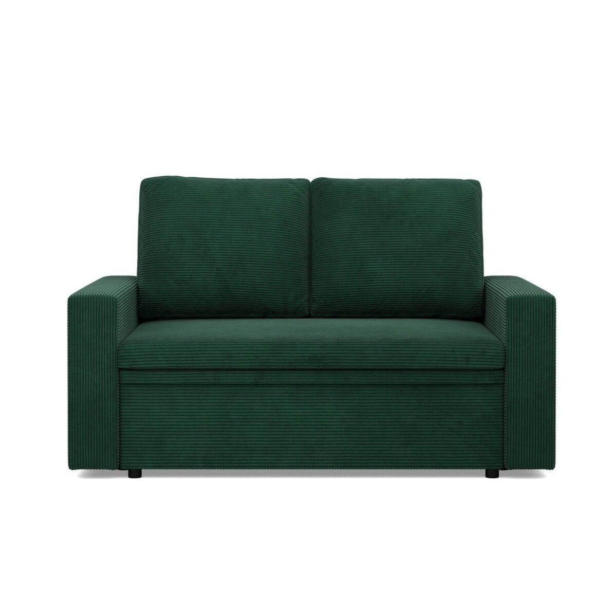 Sofa dwuosobowa, BLOM, sztruks, 148x87x90 cm, butelkowa zieleń