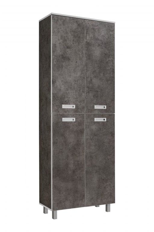 Duża szafa do biura, pokoju, Tim, 80x38x220 cm, ciemnoszary, mat