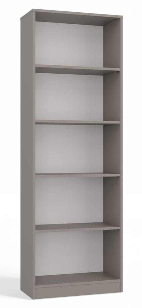 Klasyczny regał na książki, R60, 60x30x182 cm, szary, mat