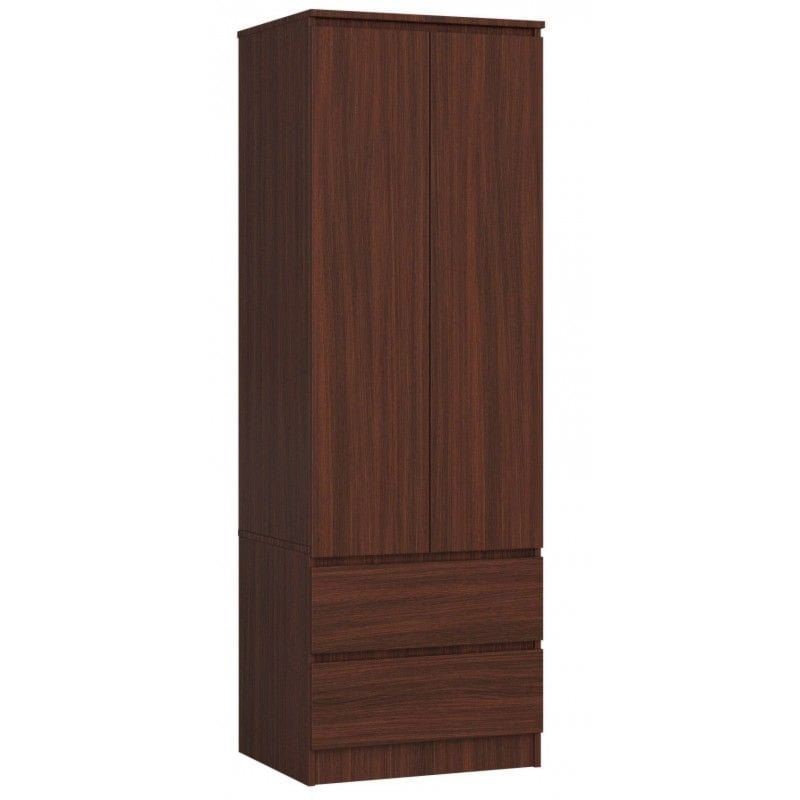 Szafa do sypialni, szuflady, DORMI XS, 60x50x180 cm, wenge, mat