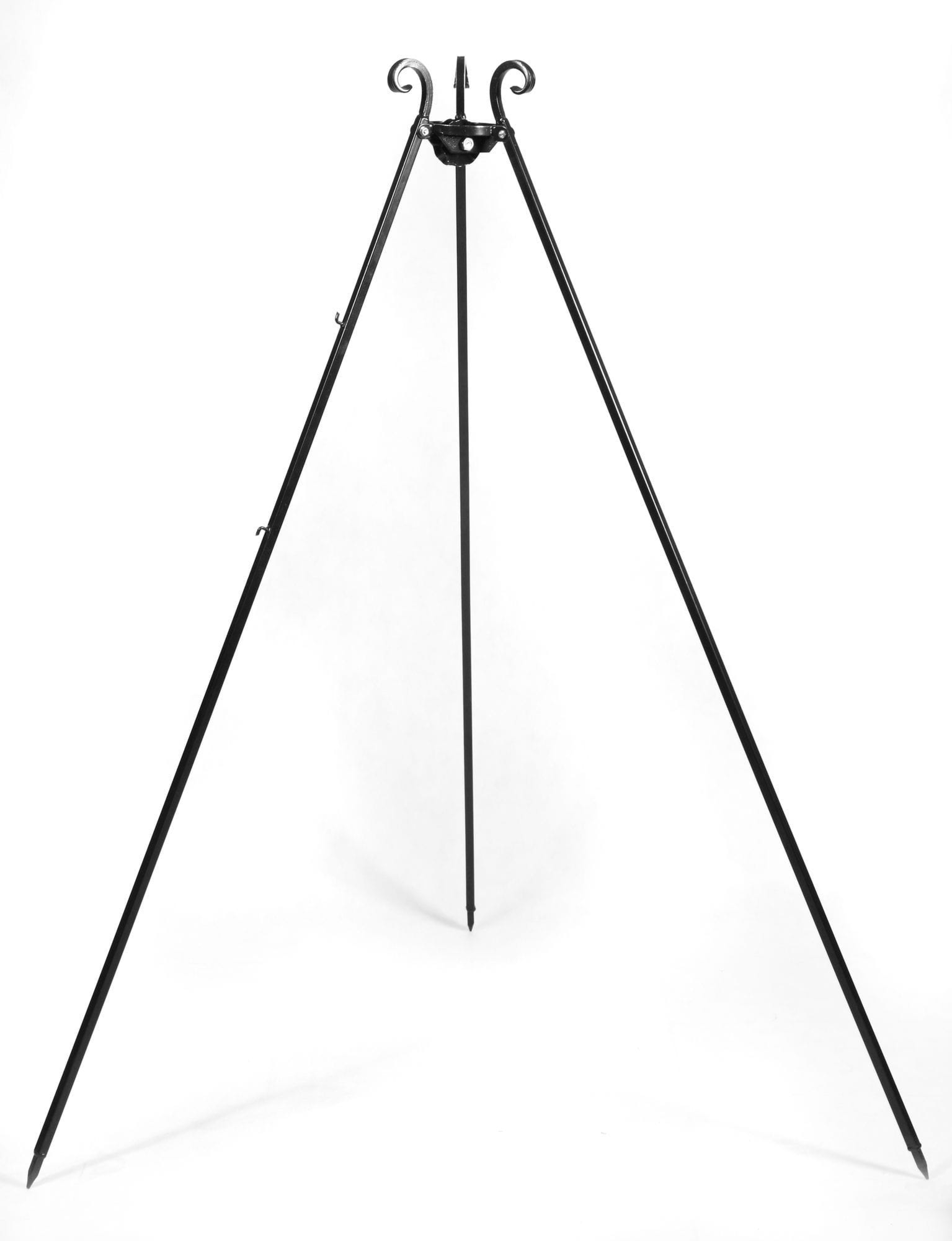 Trójnóg do grilla, woka i kociołka, 180 cm, TRIVO, czarny