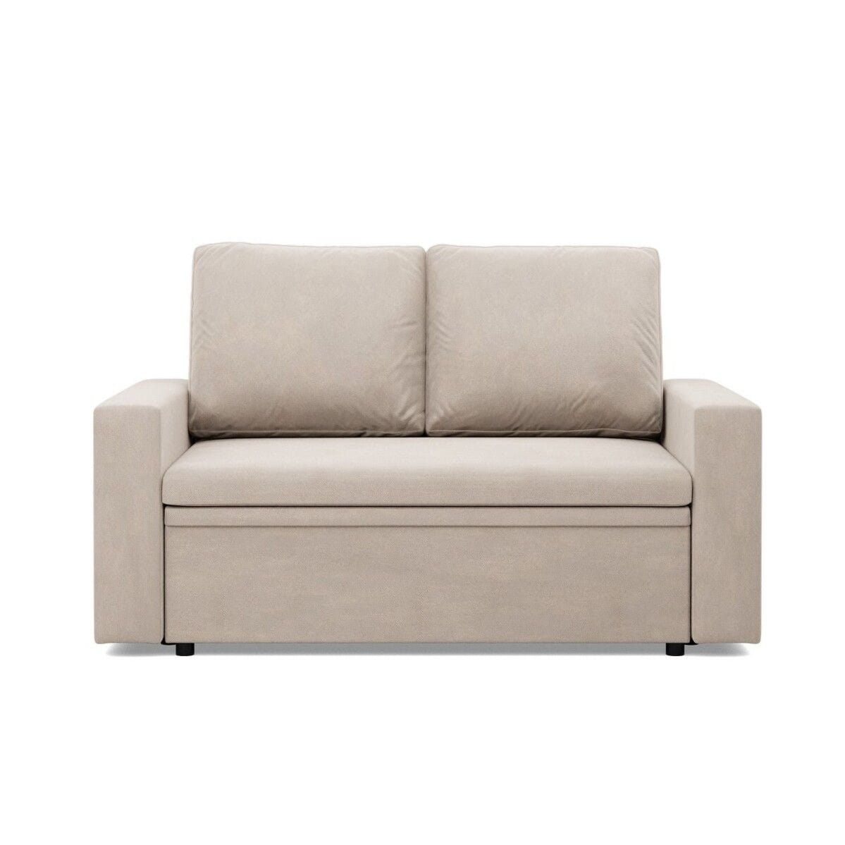 Sofa dwuosobowa, BLOM, velvet, 148x87x90 cm, beżowy