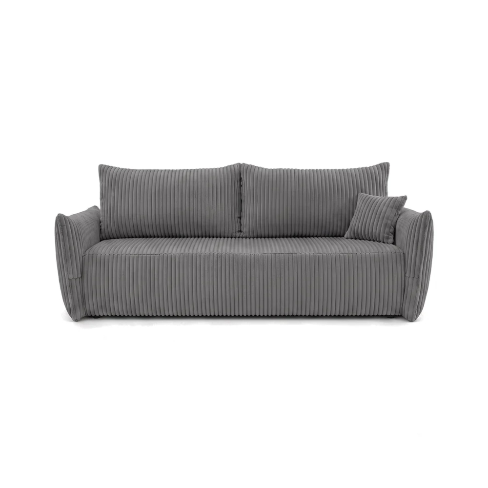 Kanapa dwuosobowa, sztruks, SERANO, 230x112x92 cm, ciemny szary