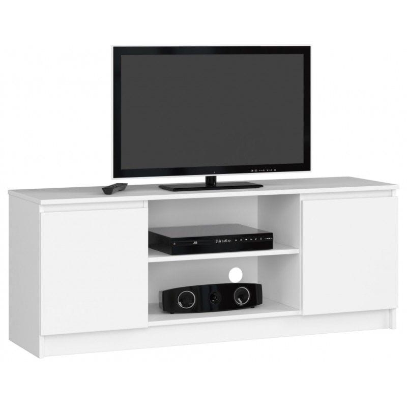 Szafka rtv, stolik, NOVA, 140x40x55 cm, biel, mat