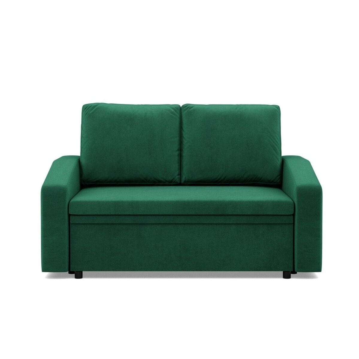 Sofa z funkcją spania, BLOM, velvet, 148x87x90 cm, butelkowa zieleń