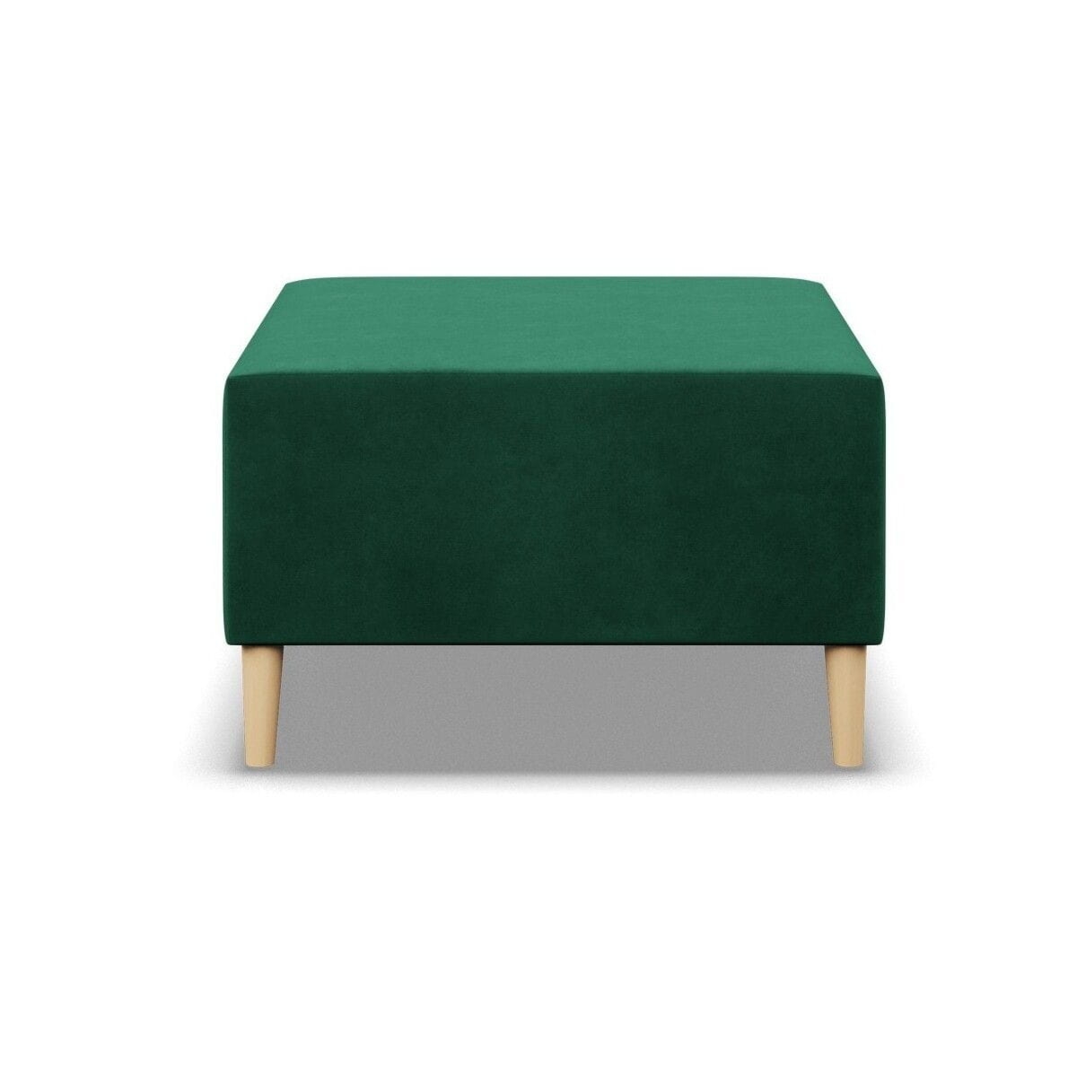 Pufa, podnóżek, MILO, velvet, 71x71x40 cm, butelkowa zieleń