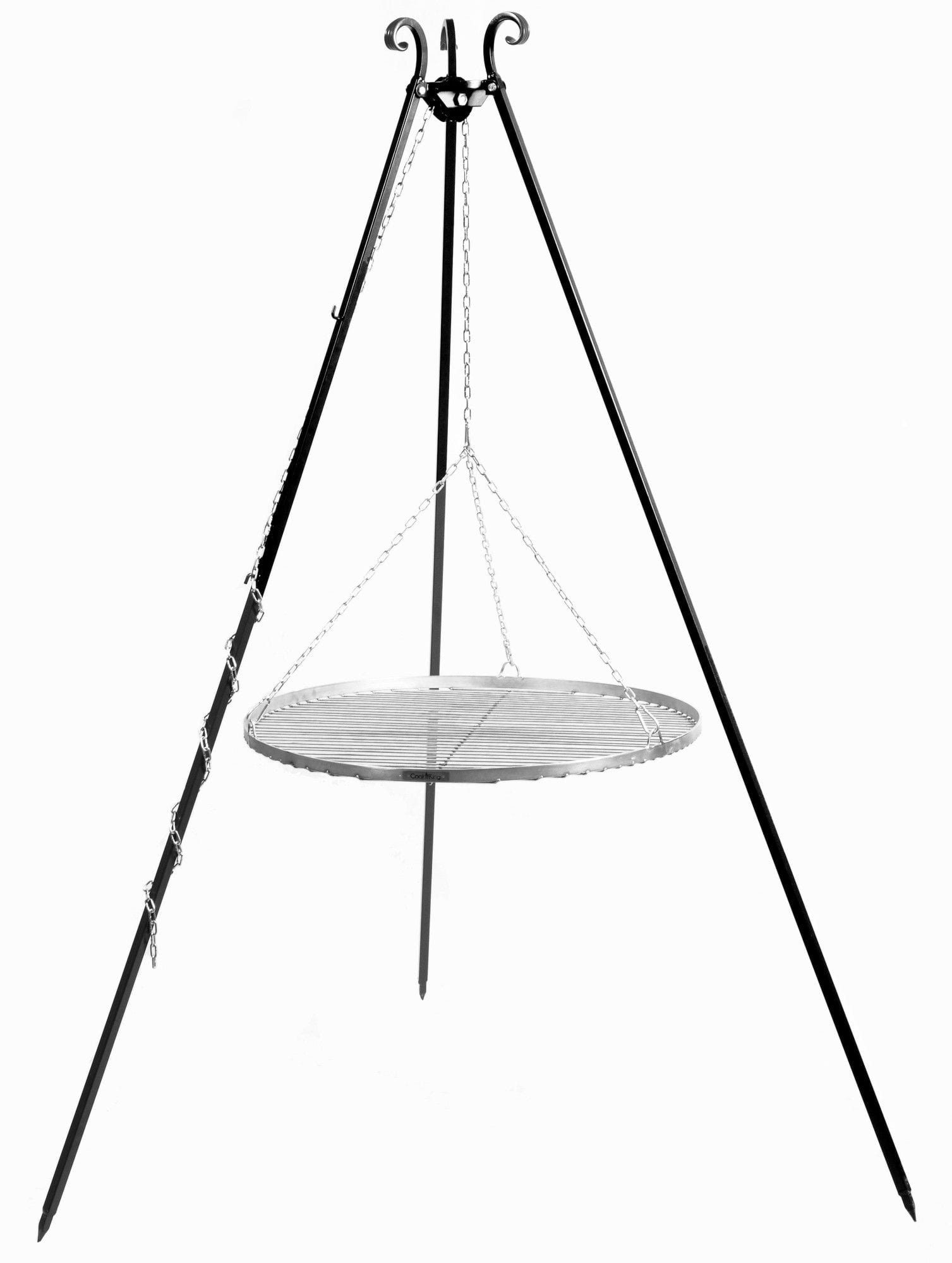 Grill na trójnogu 180 cm, TRIVO, ruszt stal nierdzewna, 70 cm