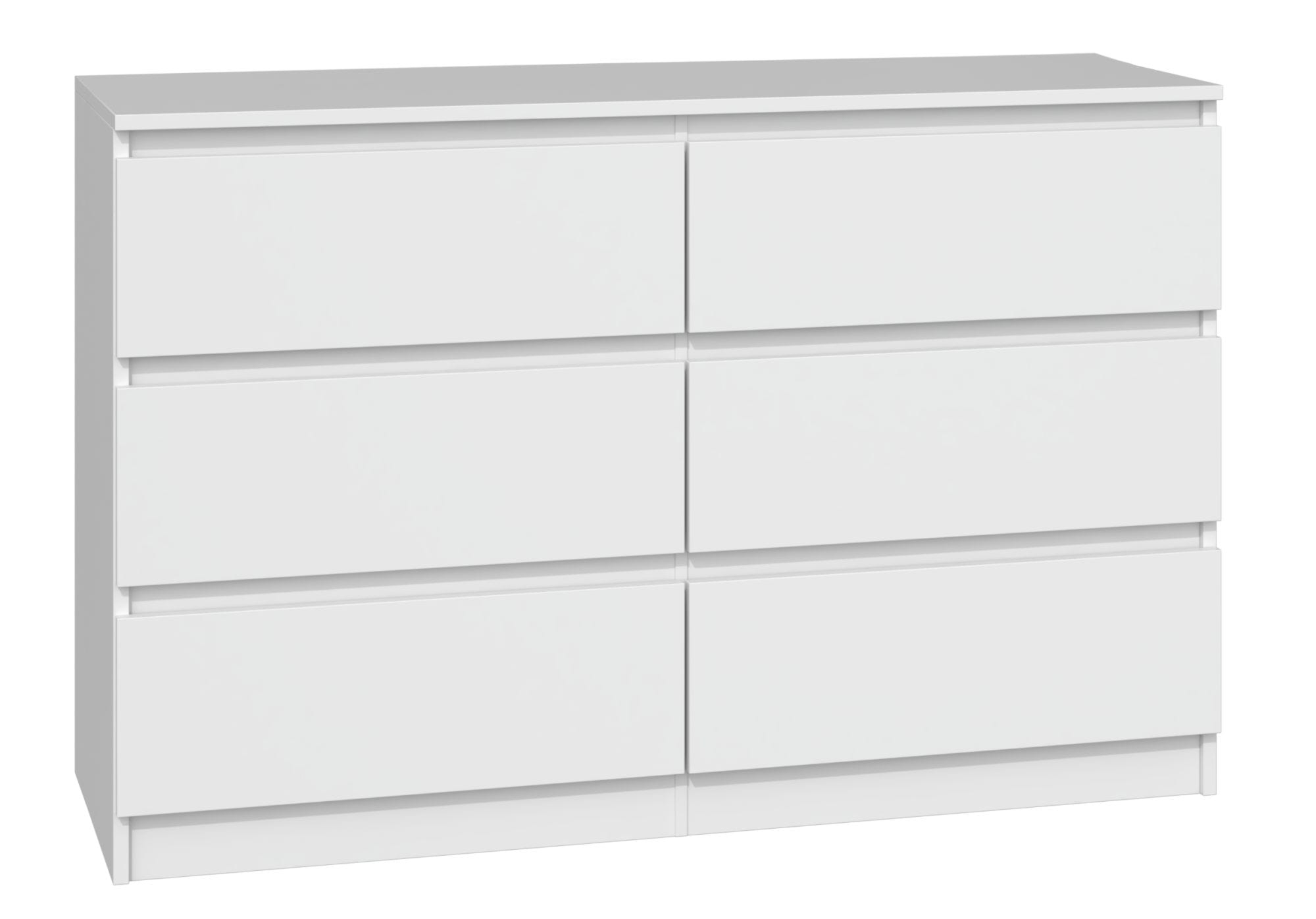 Komoda do sypialni, salonu, M6, 120x30x77cm, biel